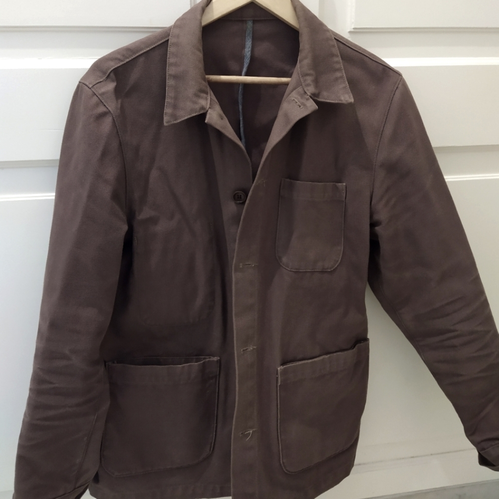 Epaulet Los Angeles Doyle French Work Jacket - Dusk Brown Canvas